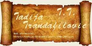 Tadija Trandafilović vizit kartica